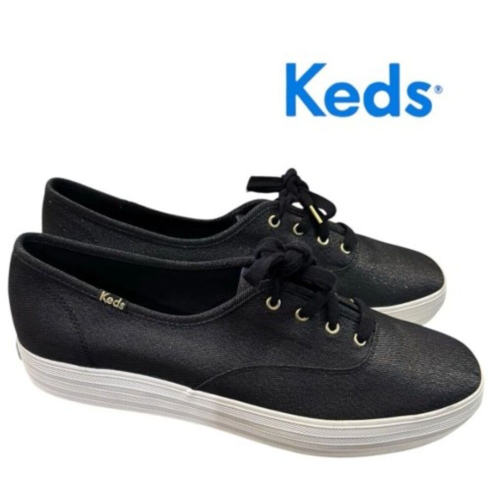 Keds - Black Glitter Platform Sneakers w/Dream Foam NWOT - Size 6